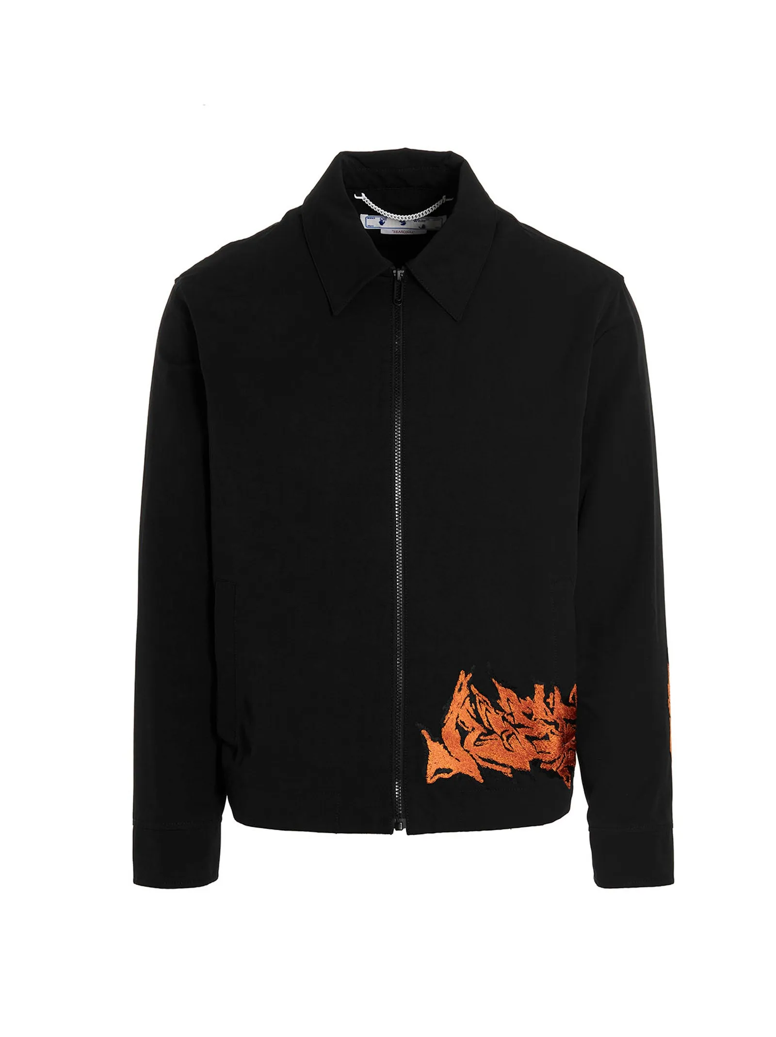 Off-White Embroidered Zipped Jacket