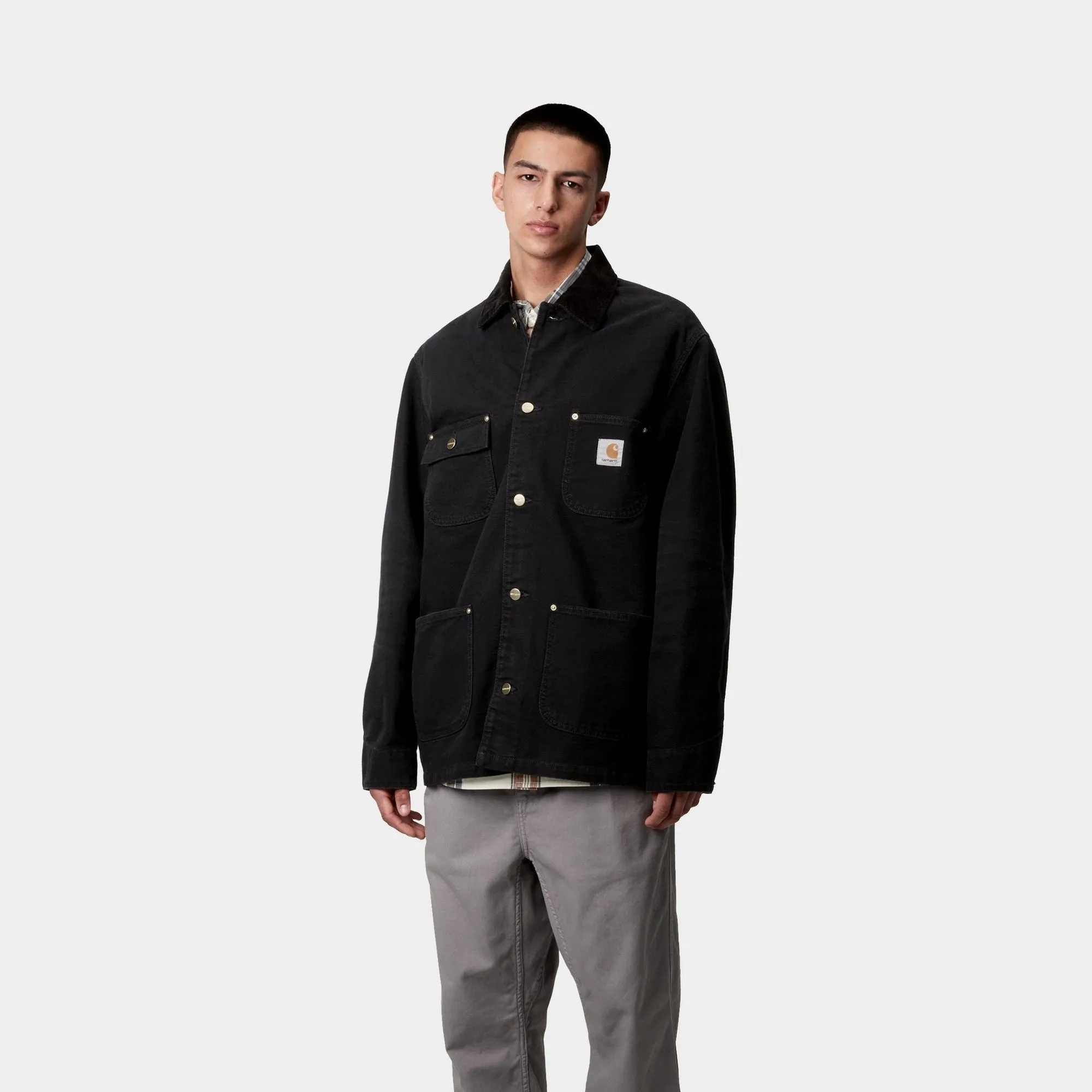 OG Chore Coat (Spring) | Black / Black (aged canvas)