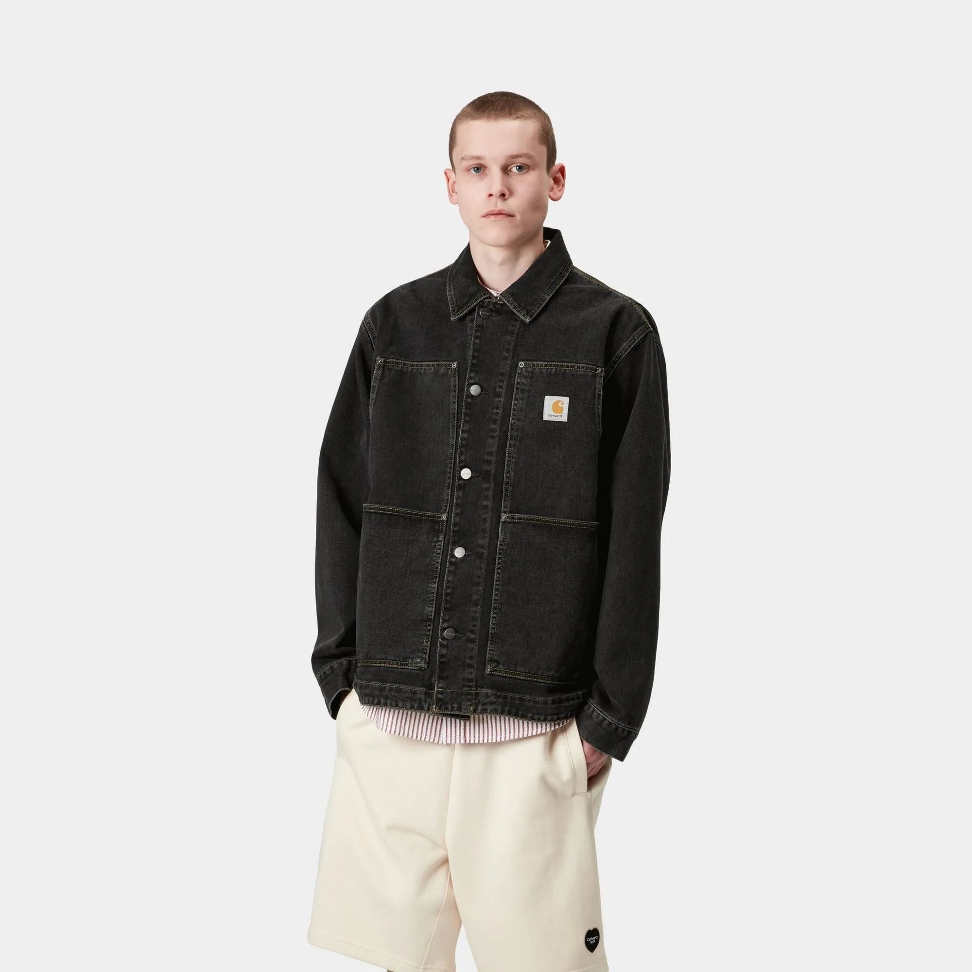 OG Double Front Jacket | Black (stone washed)