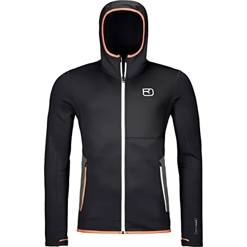 Ortovox Herren Fleece Hoody M Kapuzenpullover. Schwarz (Black Raven). S