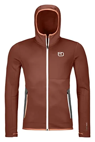 Ortovox Herren Fleece Hoody M Kapuzenpullover. Ton/Orange. M