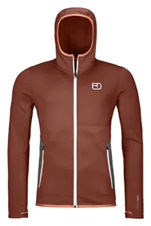 Ortovox Herren Fleece Hoody M Kapuzenpullover. Ton/Orange. M