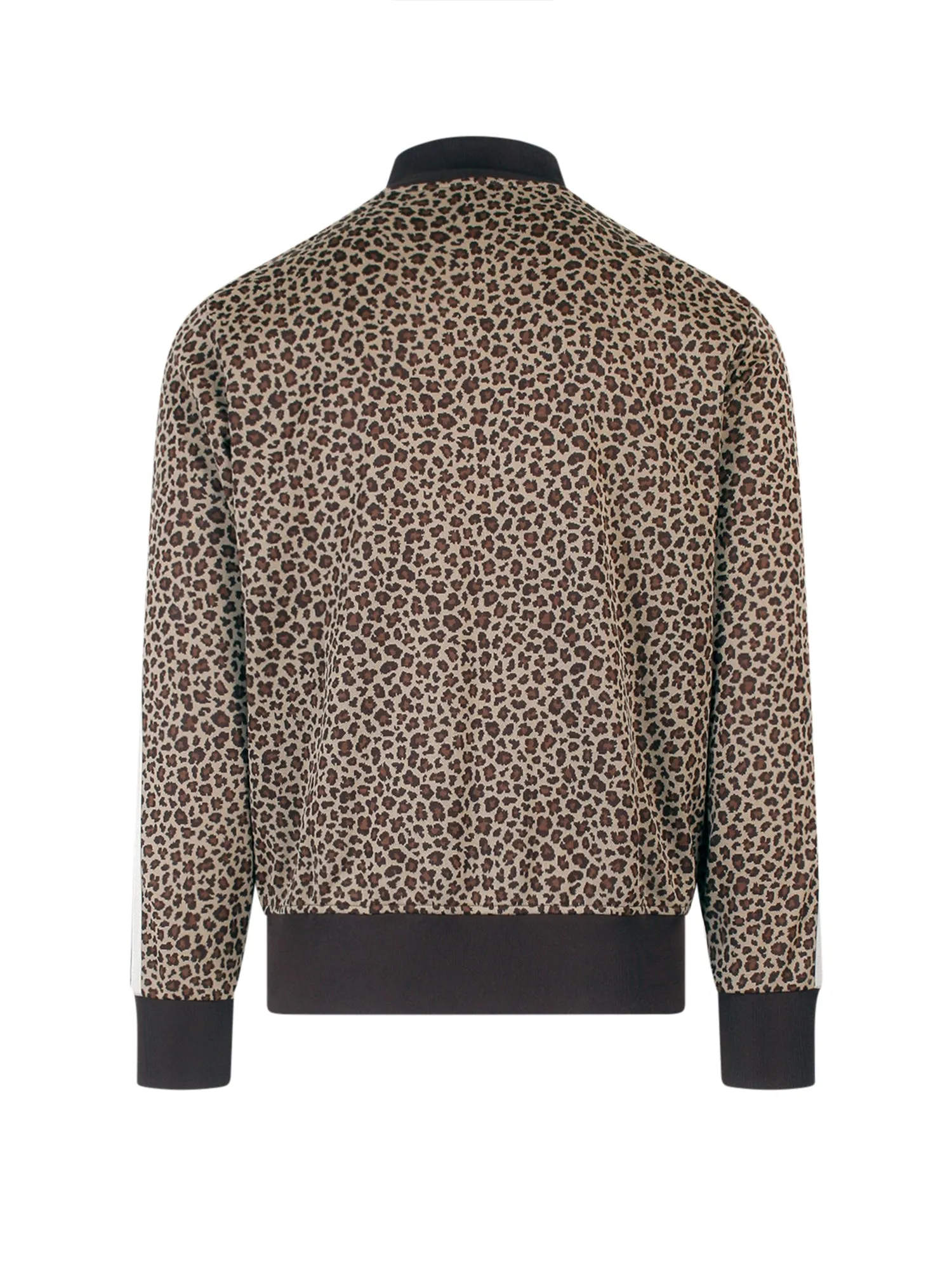 Palm Angels High Neck Leopard Jacquard Jacket