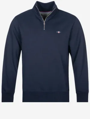 Regular Fit Shield Half Zip Sweatshirt Evening Blue