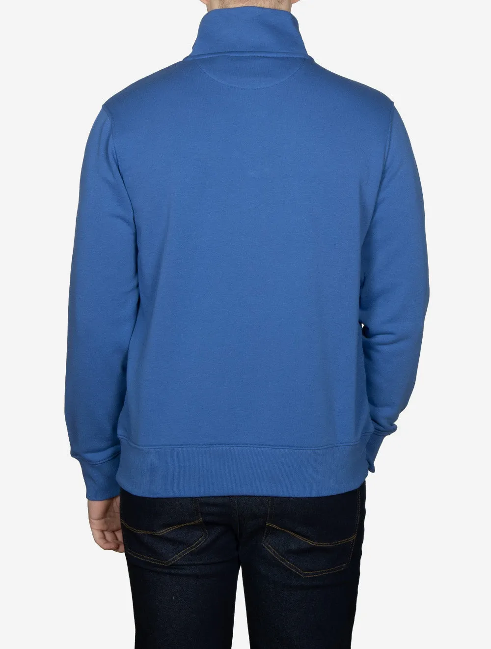 Regular Fit Shield Half-Zip Sweatshirt Rich Blue