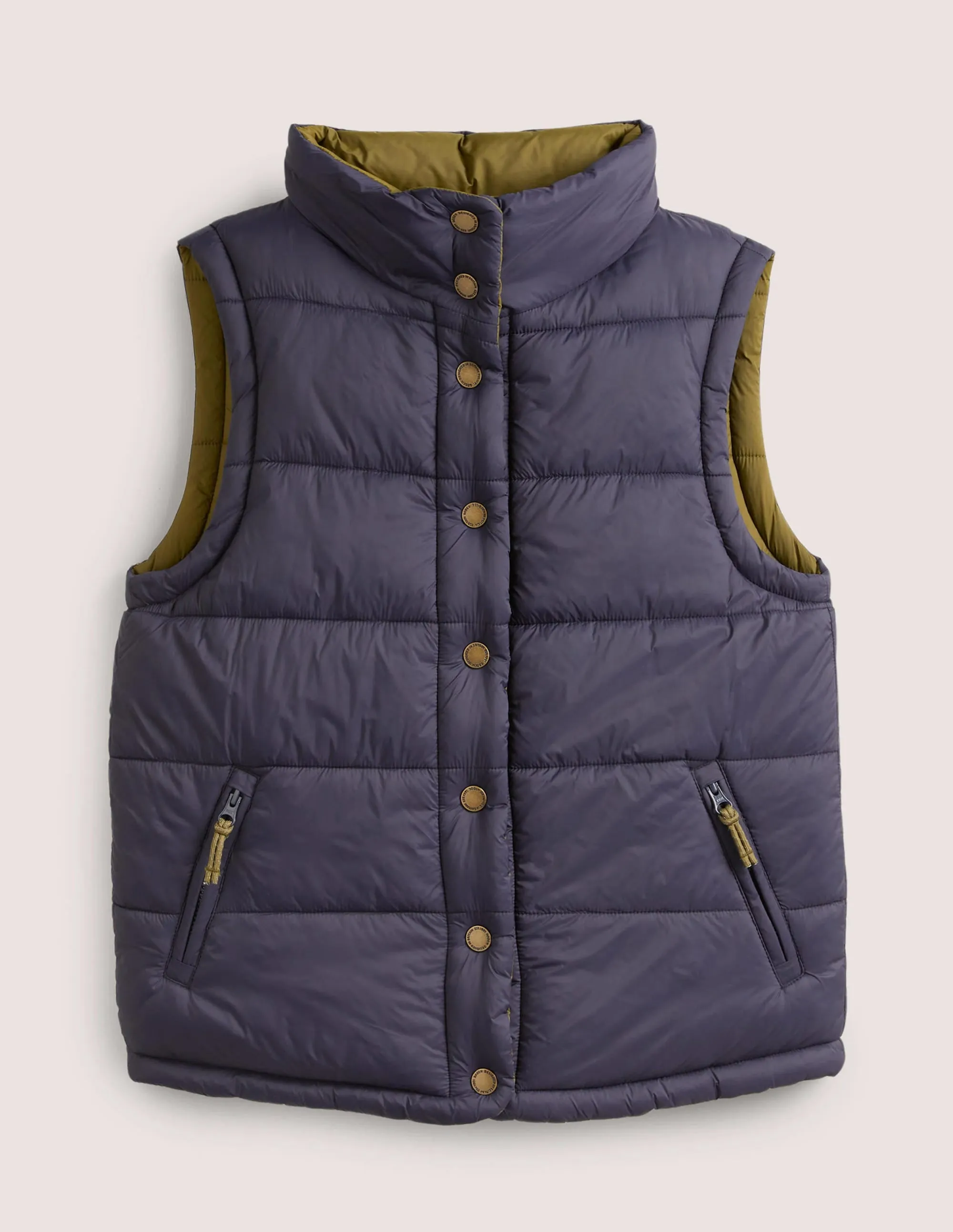 Reversible Gilet-Navy and Basil Green