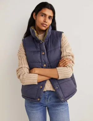 Reversible Gilet-Navy and Basil Green