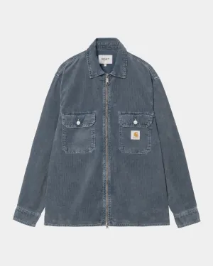 Reynold Corduroy Shirt Jacket | Dusky Blue (dusky washed)