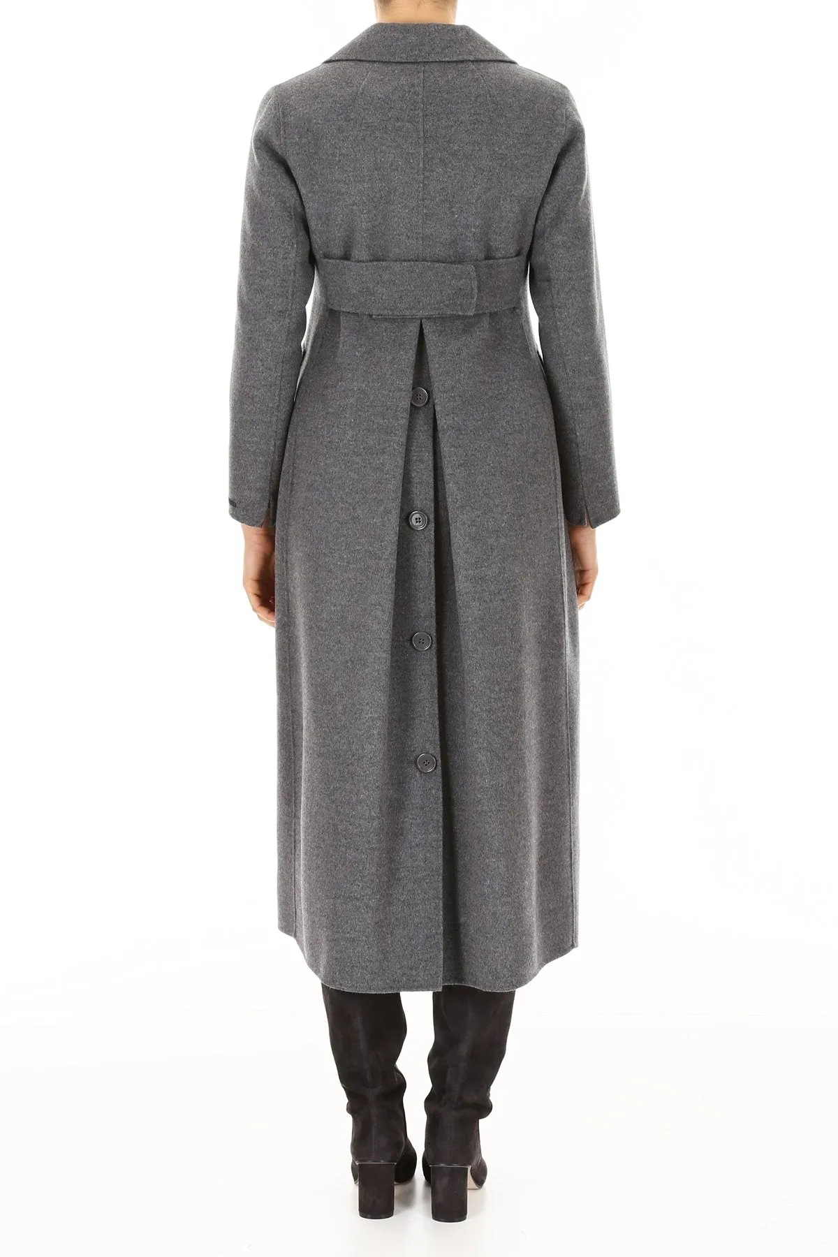 'S Max Mara Wool Buttoned Long Coat