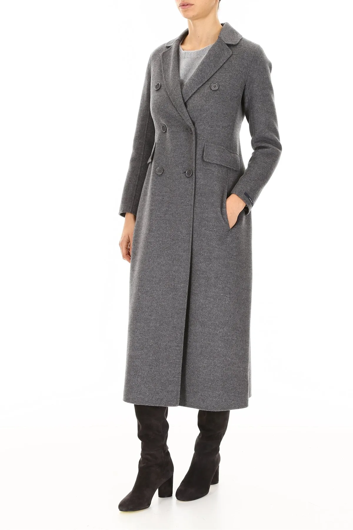 'S Max Mara Wool Buttoned Long Coat