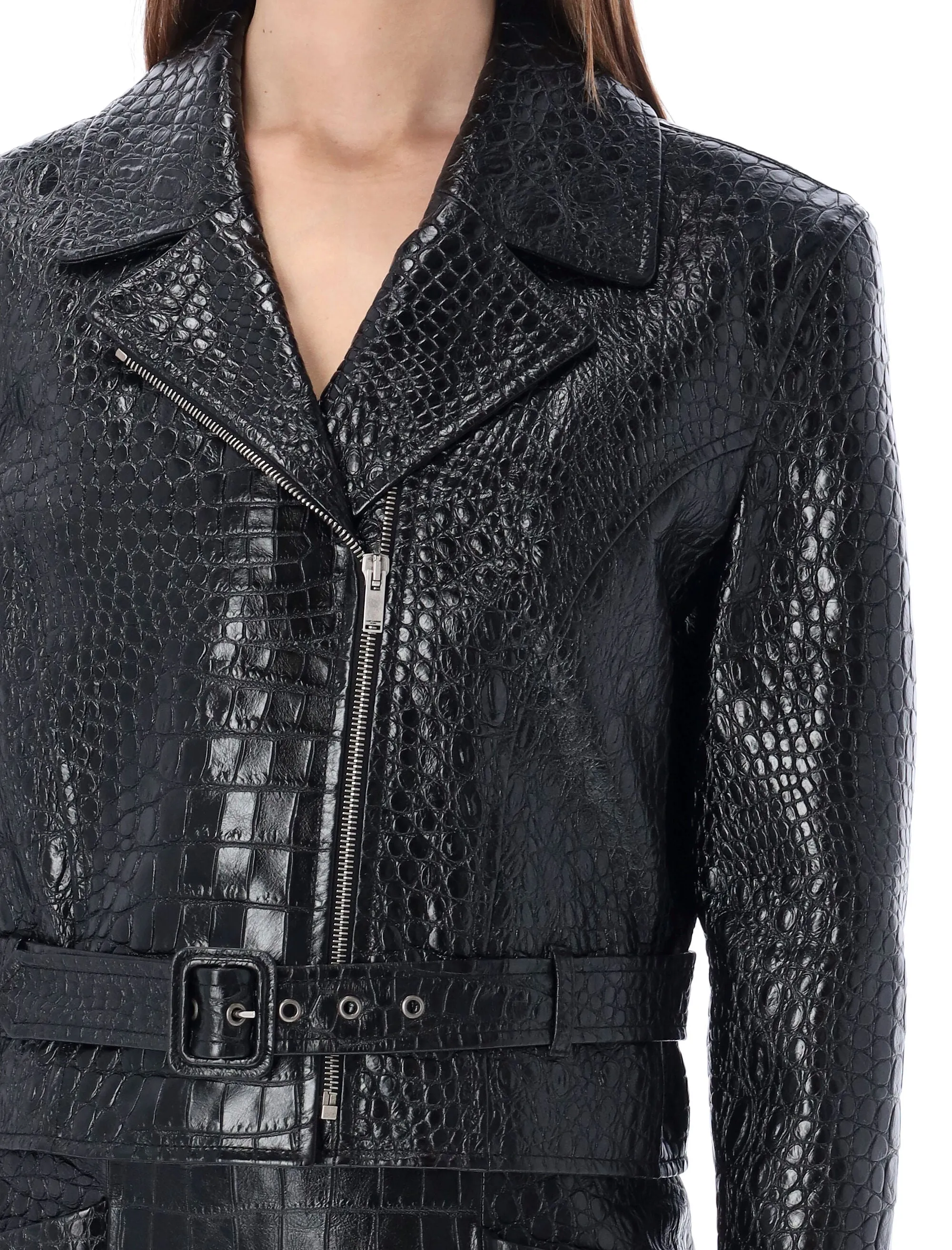 Saint Laurent Long-Sleeved Cropped Jacket