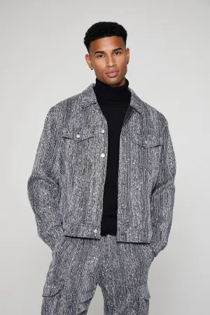 Sequin Trucker Jacket