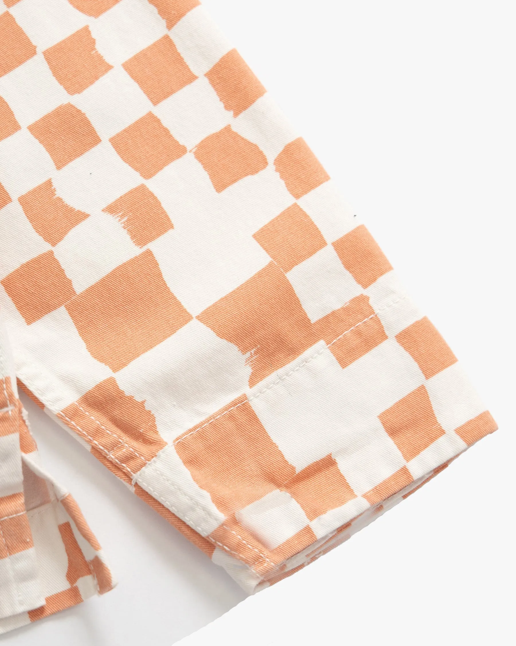 Service Works Drill Printed Front Of House Jacket - Salmon Checker