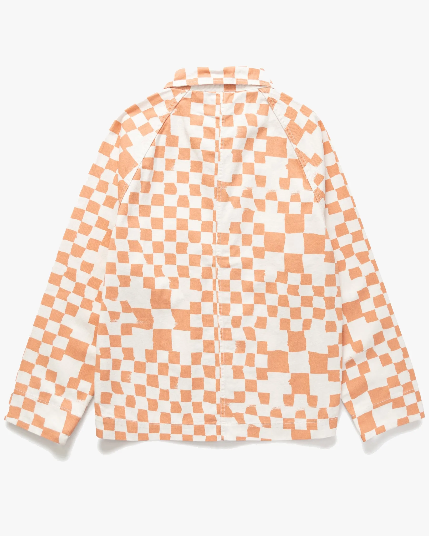 Service Works Drill Printed Front Of House Jacket - Salmon Checker