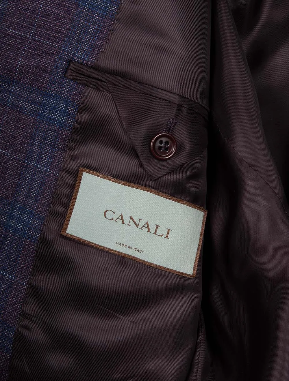 Silk and Cashmere Check Jacket Wine