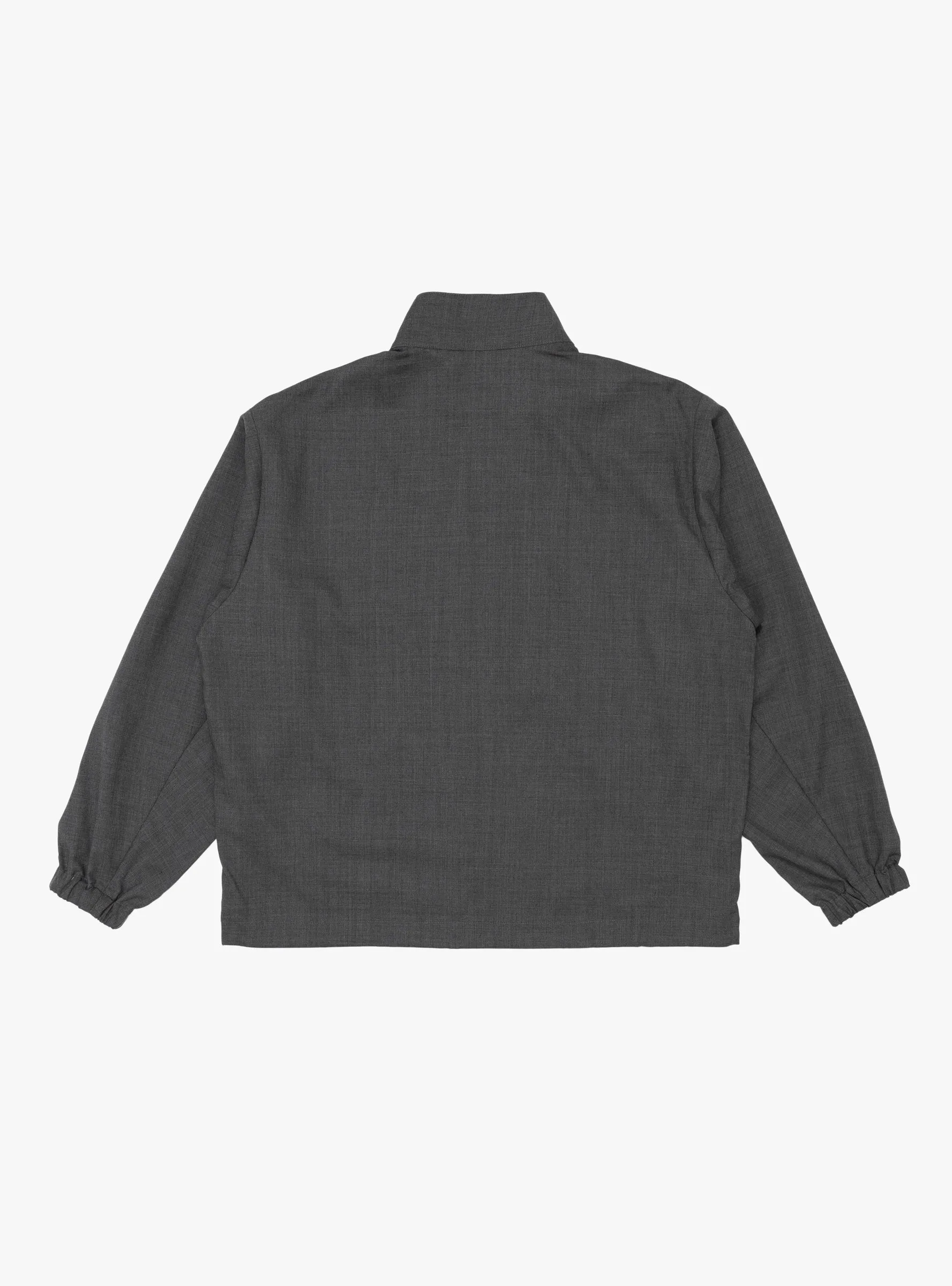 Stand Collar Zip Up Blouson Charcoal Grey