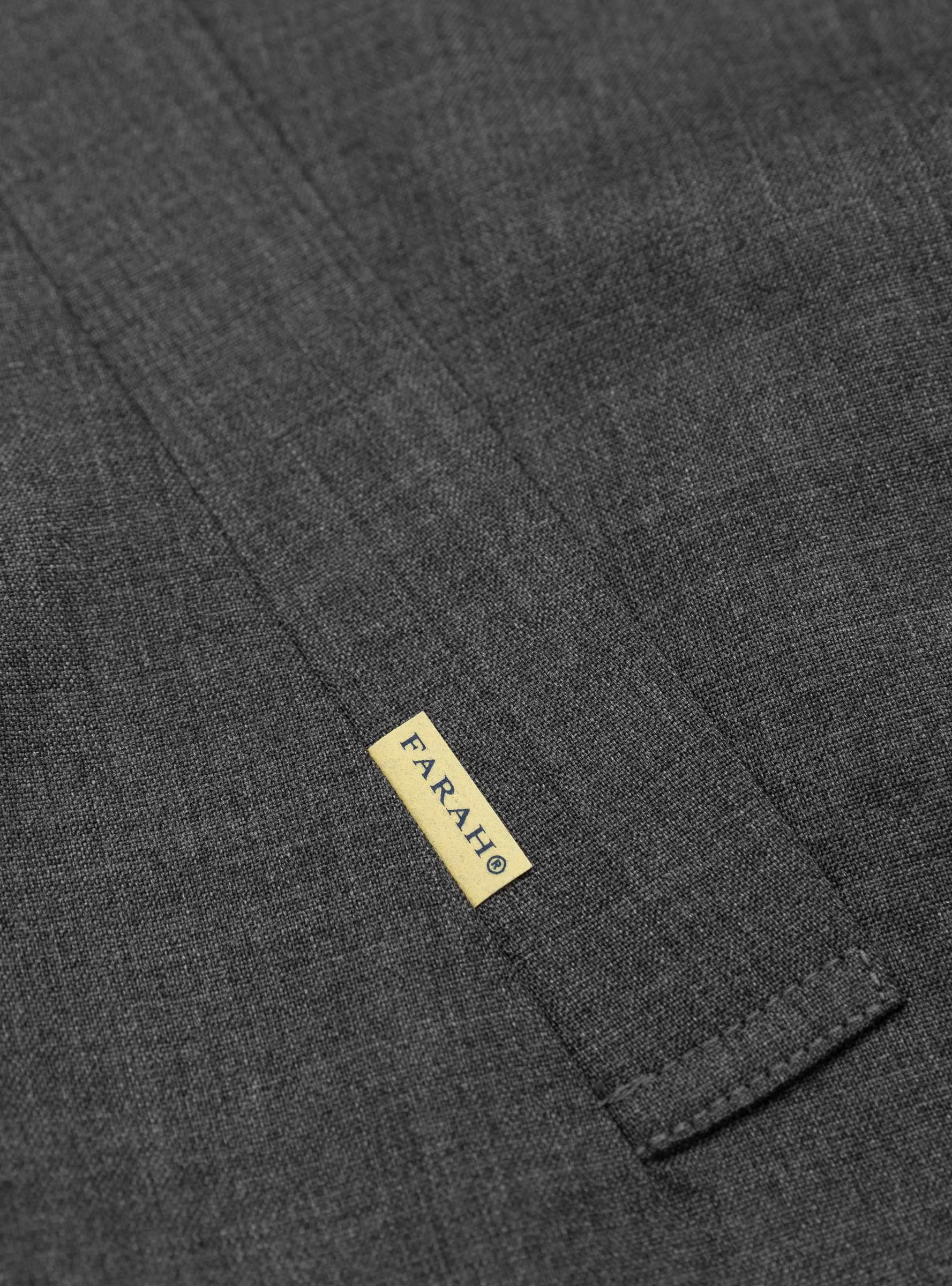 Stand Collar Zip Up Blouson Charcoal Grey
