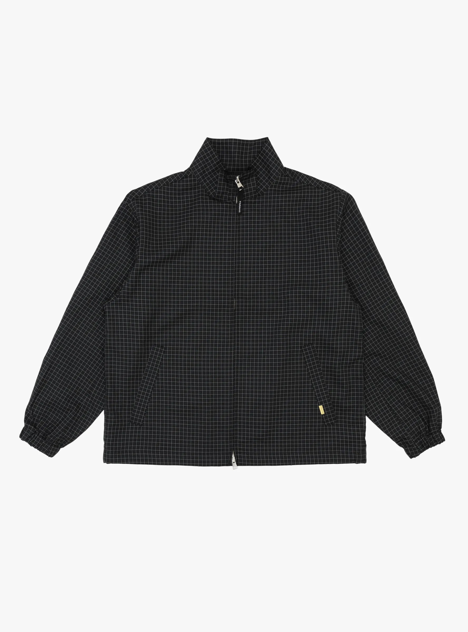 Stand Collar Zip Up Blouson Check