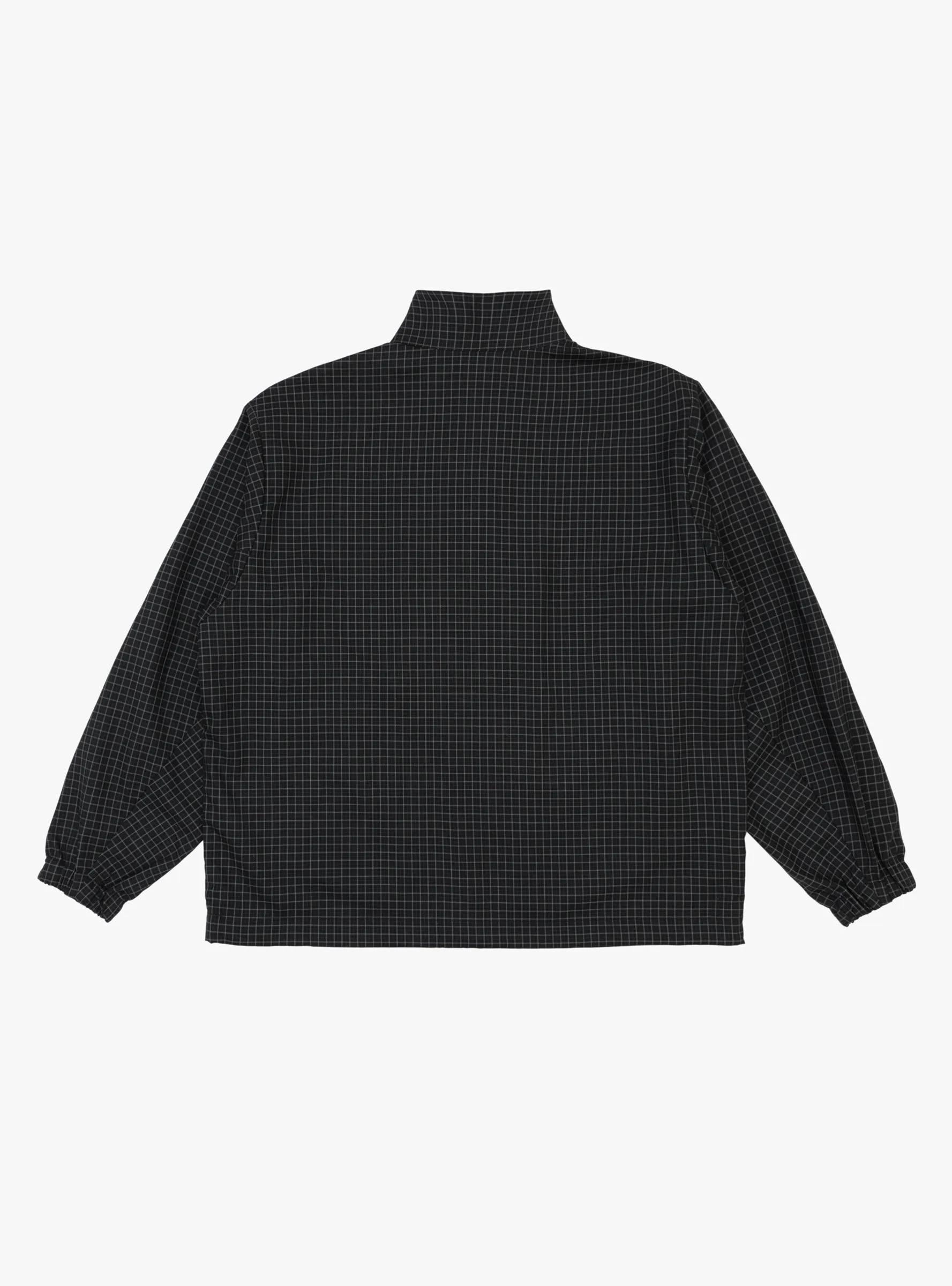 Stand Collar Zip Up Blouson Check