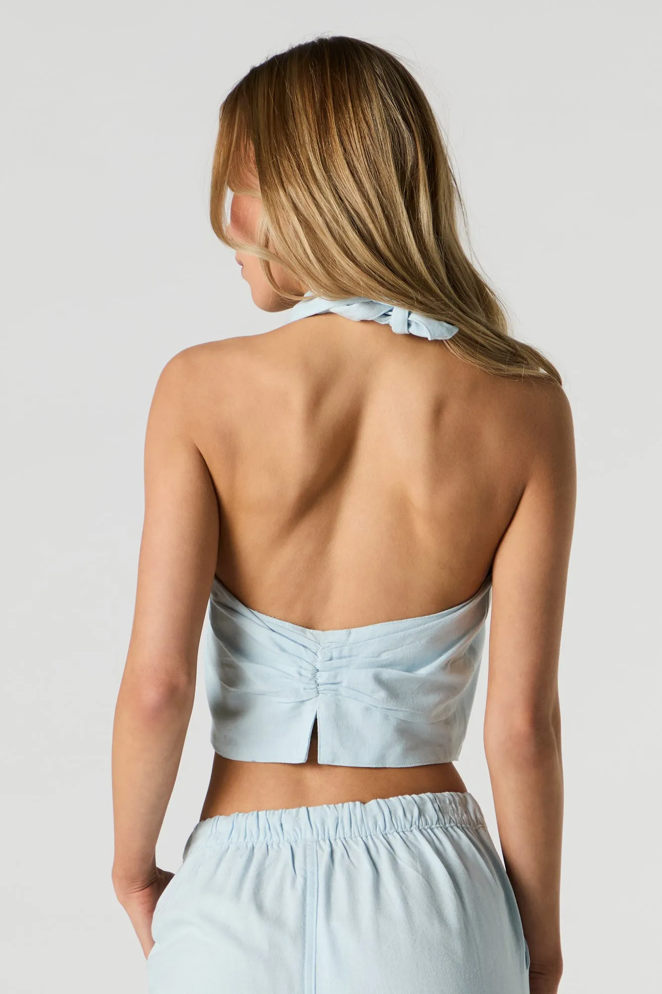Veste bain-de-soleil en mélange de lin