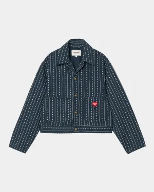 Women’s Drewe Jacket | Ink / Natural Heart C Pinstripe