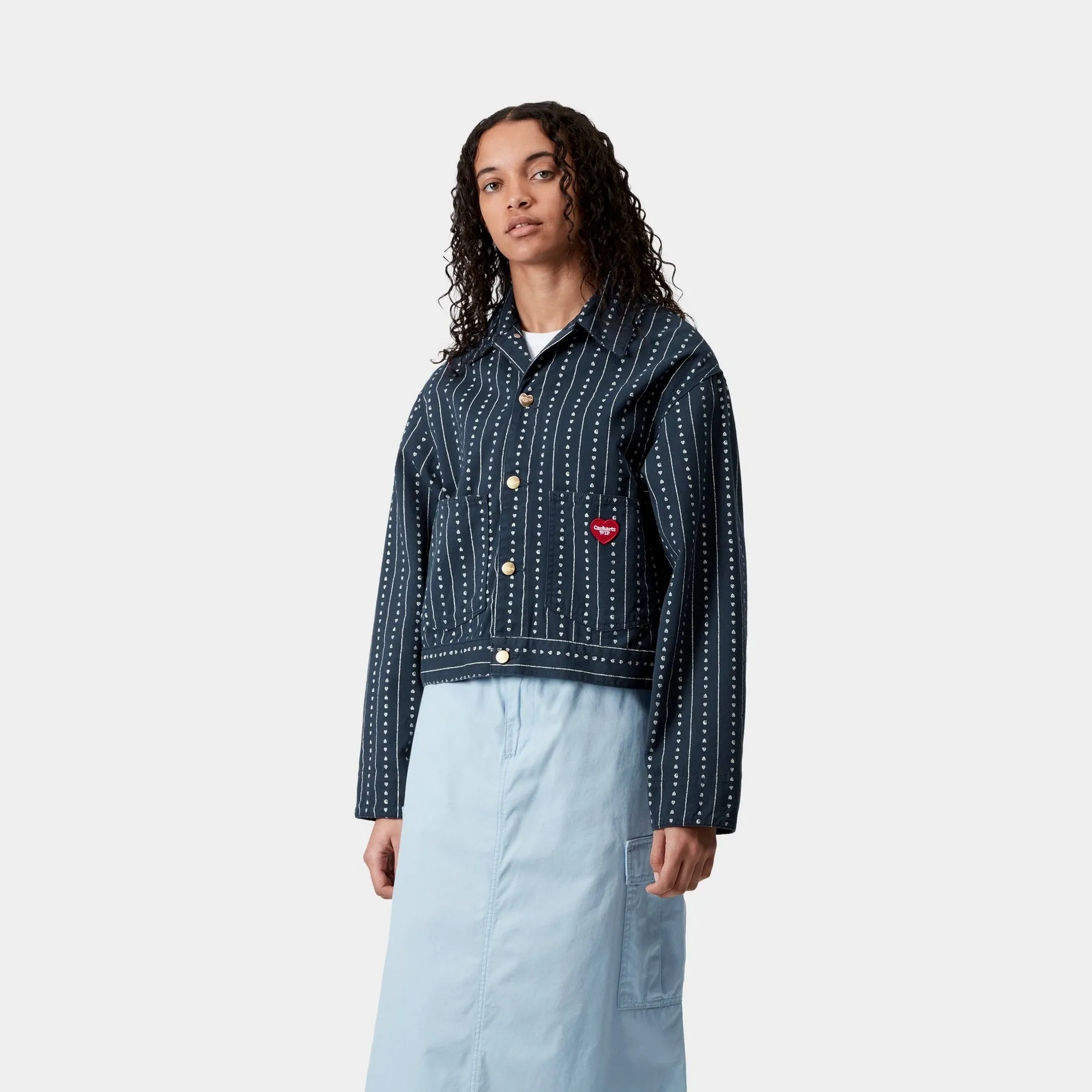 Women’s Drewe Jacket | Ink / Natural Heart C Pinstripe