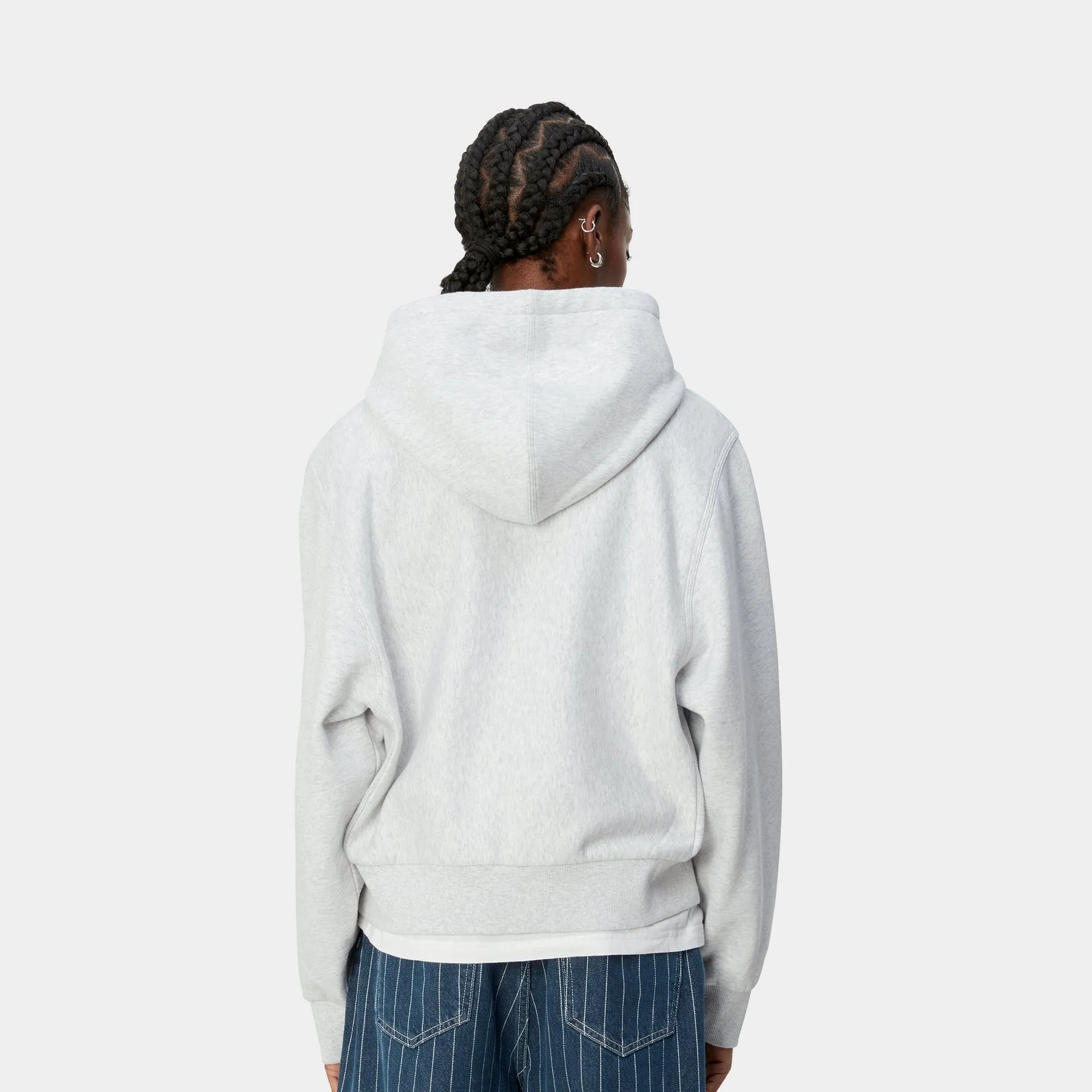 Women’s Hooded American Script Jacket | Ash Heather