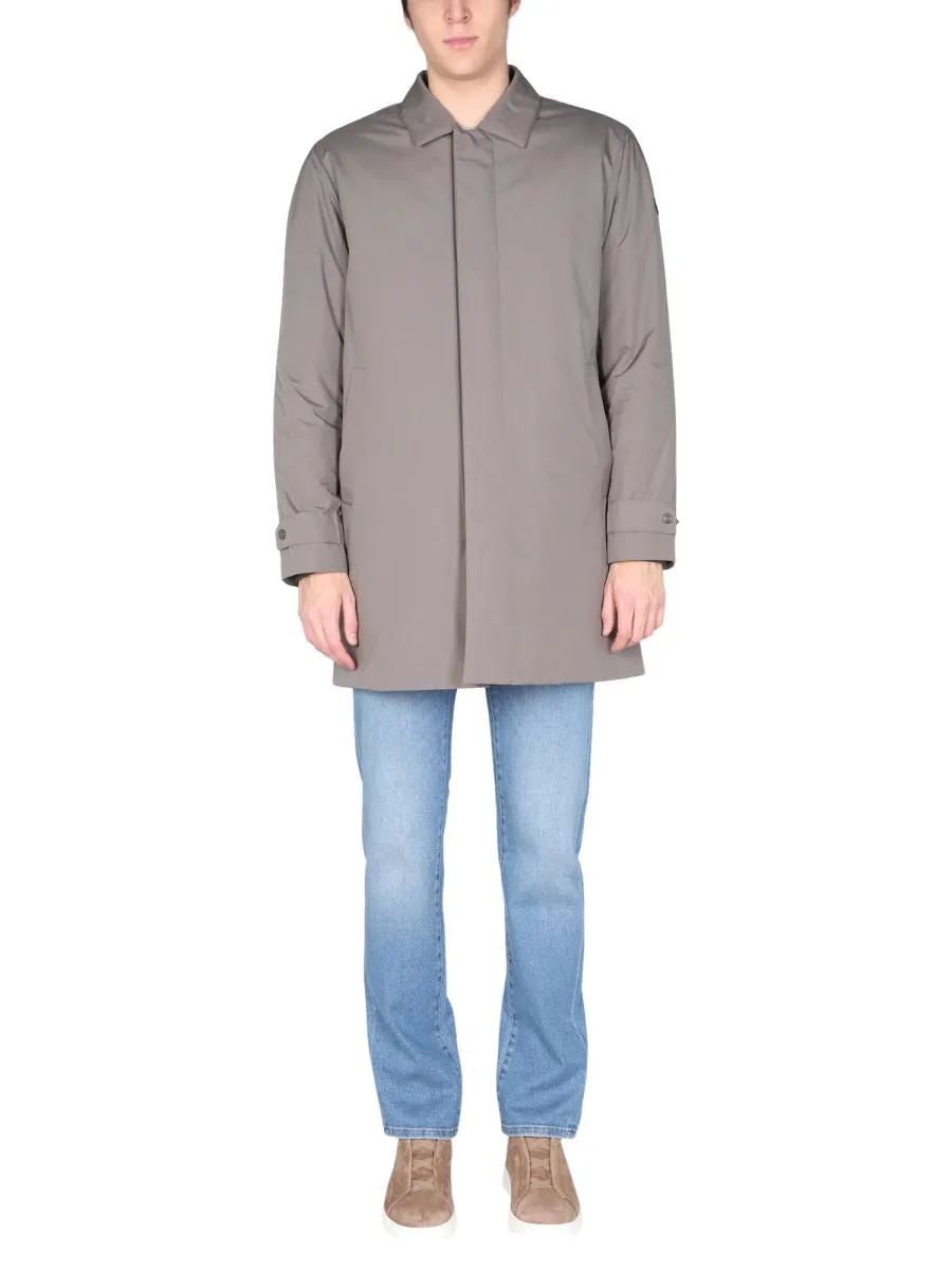 Z Zegna Logo Patch Long-Sleeved Parka