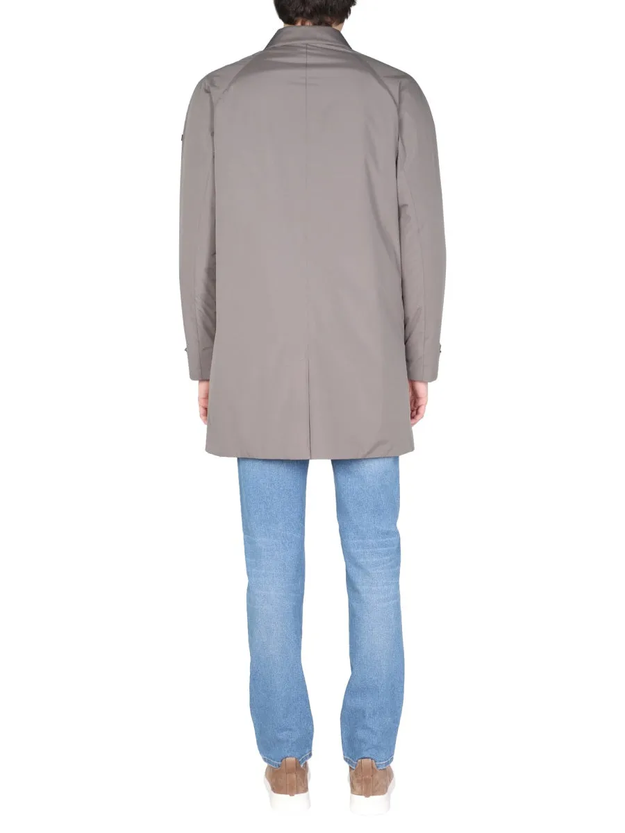 Z Zegna Logo Patch Long-Sleeved Parka